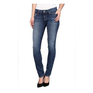 Big Star Brigette Dark Wash Dark Threading Skinny Jeans. Size 26.
